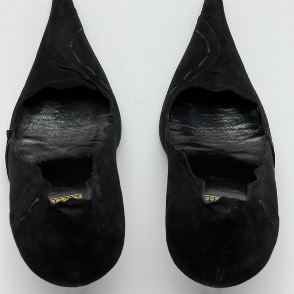 ❤️❤️Italian Suede Black Pump Heels Size 7 by Work In Progress - Picture 3 of 10